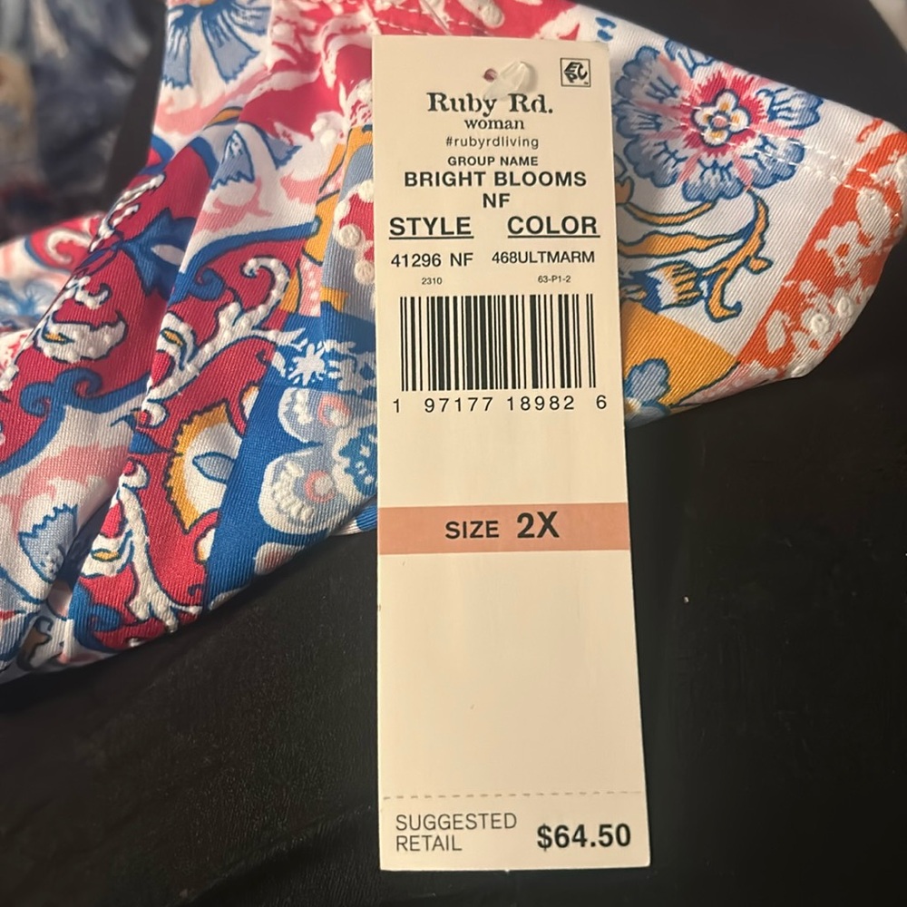 Ruby Rd. Multicolor Patchwork Blouse - Picture 6 of 6